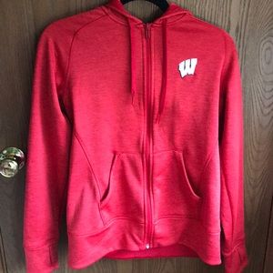 Wisconsin badgers adidas zip up hoodie